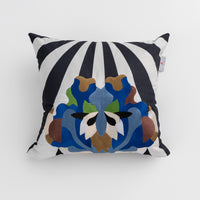 Karim Ataya embroidered pillow blue/green
