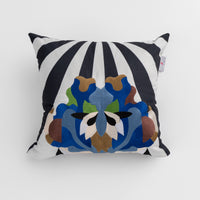 Karim Ataya embroidered pillow blue/green