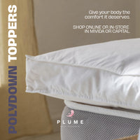 Fluffy imported feather alternative polydown topper