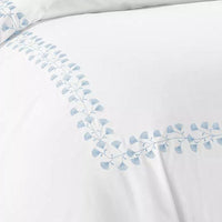 EMBROIDERED DUVET COVER SET - (FLORAL TULIPS)