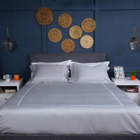 Grey solid modern set with white frame