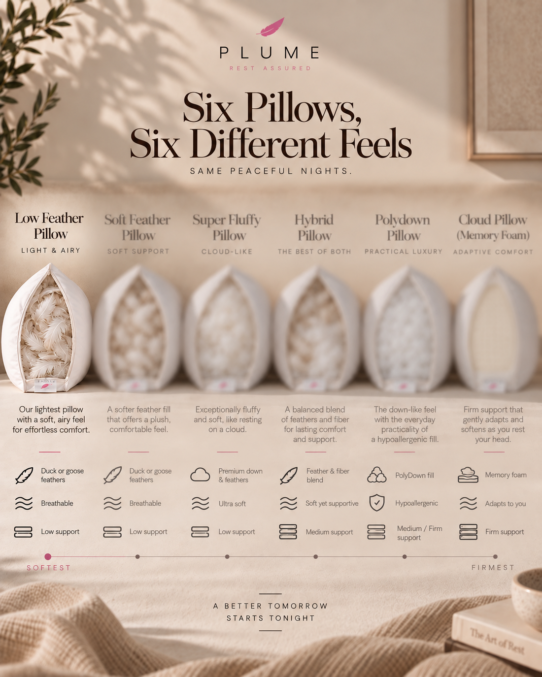 (Plume Select) Light Duck Feather Pillow