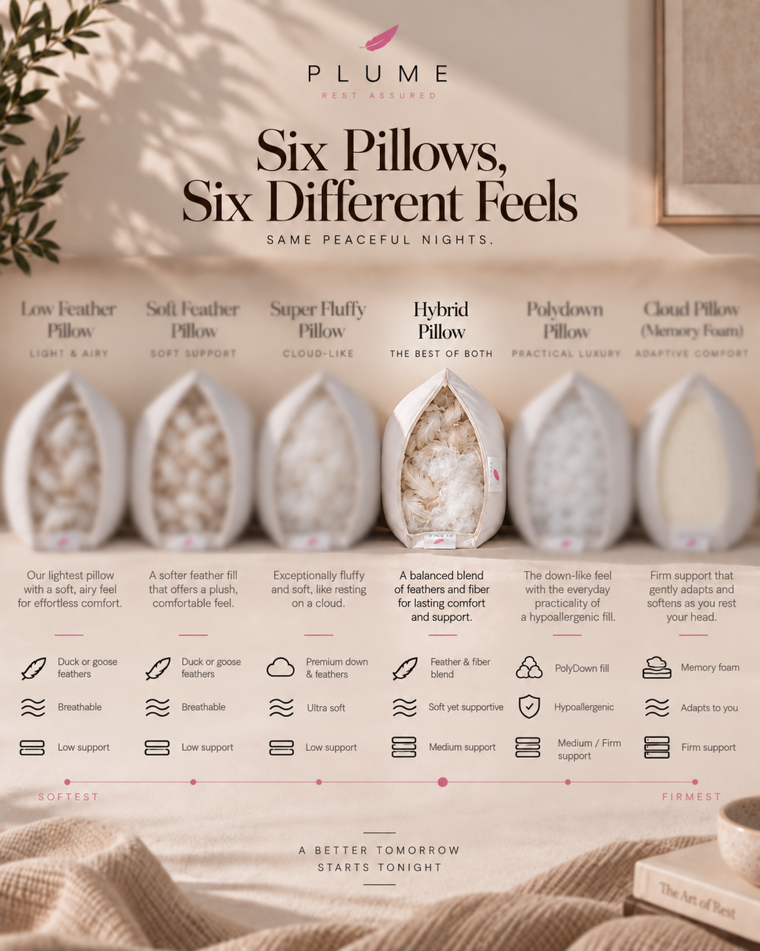 Blended feather Pillow