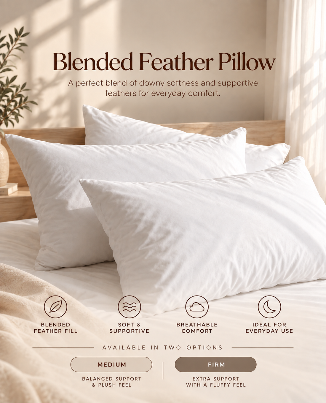 Blended feather Pillow
