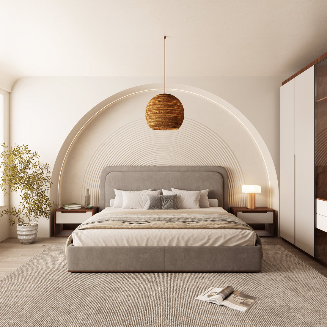 Aimee Grey Luxurious Bed