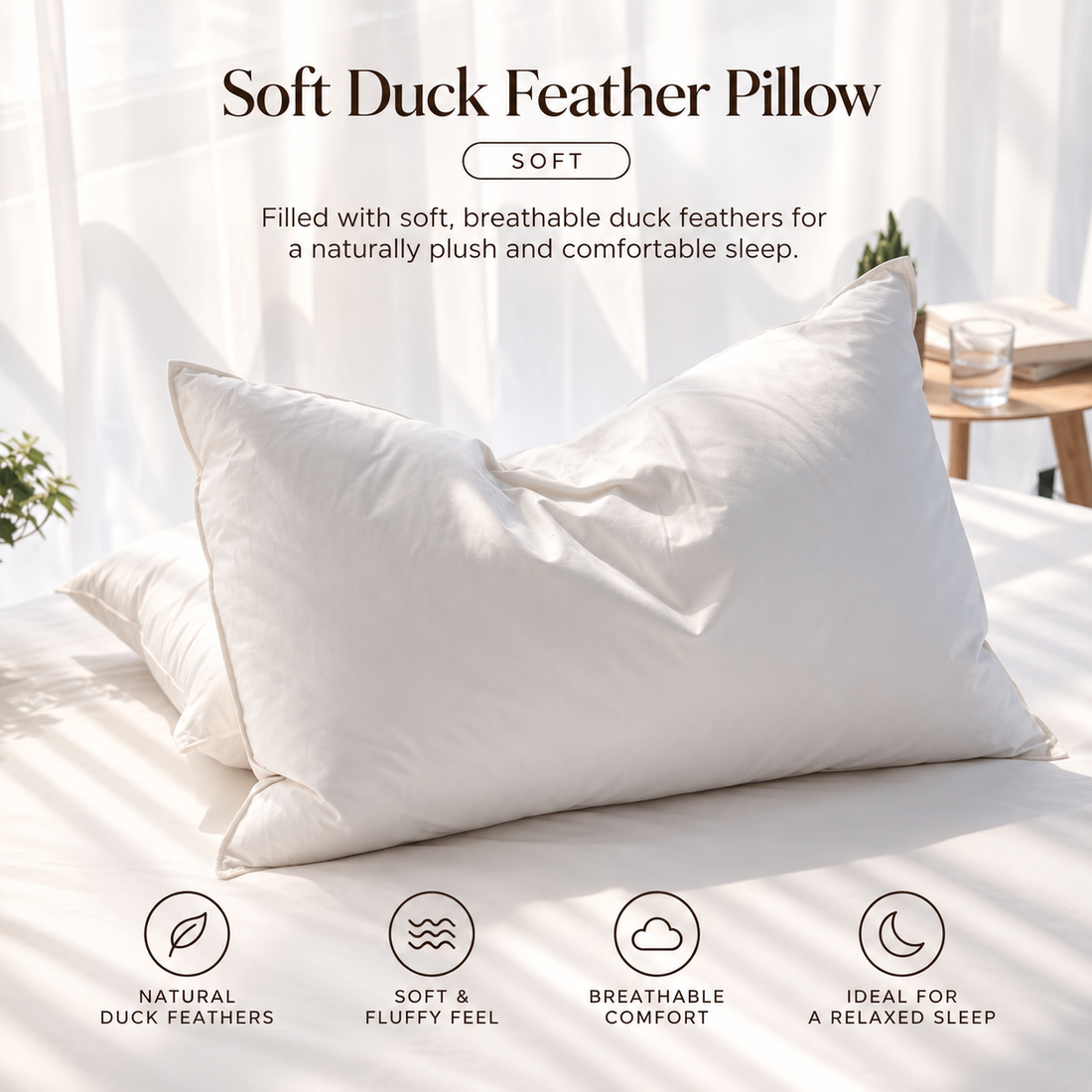 Soft Duck Feather Pillow