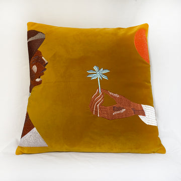 The giving hand Embroidered Pillow (2/2)